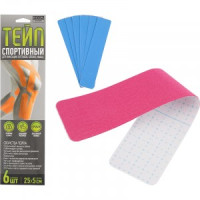 Тейп спортивный KT-6, 25см, 6 шт/уп 5190 Ecos