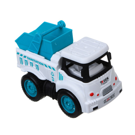 ИГРОЛЕНД Автовоз с машинкой, свет, инерция, 3хLR44, резина, ABS, 34х8,3х20 см, 6 диз