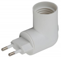 ЭРА Переходник вилка-E27 с выключателем, белый 4936