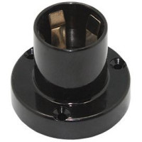 Ecola патрон накладной безрезьбовой прямой с винтовыми клеммами E27 Черный AB7NSCEAY (10!)