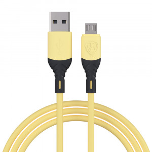 BY Кабель для зарядки Карнавал Micro USB, 1м, 2А, желтый
