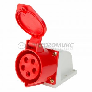 REXANT розетка силовая CEE 125 стационарная 3Р+РЕ+N 32А 380В IP44, 11-8914