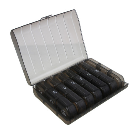 Бокс для таблеток тм VETTA, 21 ячейка, пластик, 15.6x12x4.2см