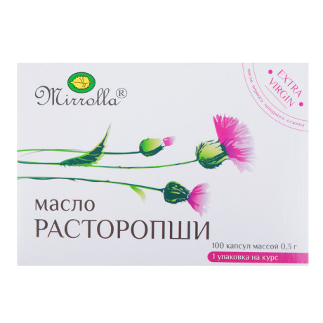 БАД "Масло Расторопши" Мирролла,100капс по 300мг