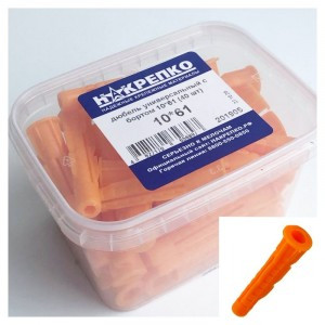 "Дюбель универсальный с бортом 10*40 шт EC) (цена за уп) НАКРЕПКО 201905