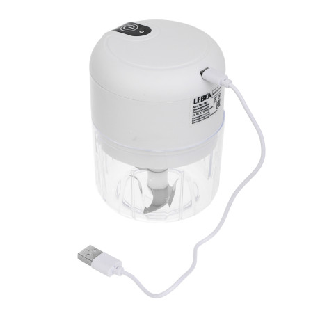 LEBEN Мини-измельчитель беспроводной, 20Вт, 250мл, 600мАч, пластик, нержавеющая сталь