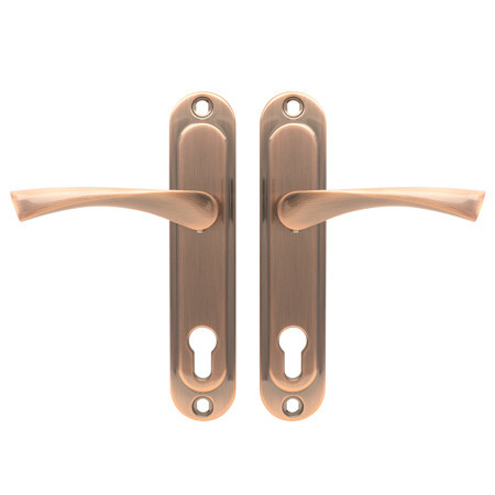 Ручки на планке AVERS HP-85.0123-AC (медь, под цилиндр, межос-85мм)   \24