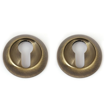 Накладка под цилиндр DP-C-0802-АВ Megapolis бронза  Апекс (1пара)  \12 (144)