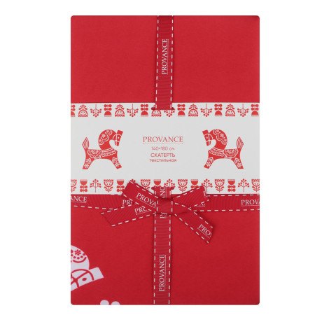 PROVANCE Красный конь Скатерть текстильная, 140х180см, 100% полиэстер