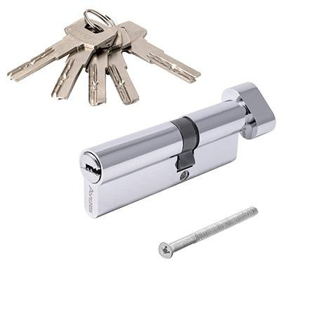 Личина Avers ZM-90(30C/60)-C-CR (хром) перфоключ с Вертушкой (материал ЦАМ)  \10 (100)