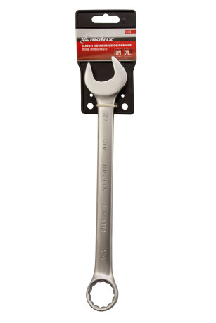 Ключ комбинированный, 24 мм, CrV, матовый хром Matrix