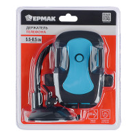 ЕРМАК Держатель телефона на присоске, тип: раздвижной, гибкая ножка, 23см, пластик