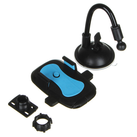 ЕРМАК Держатель телефона на присоске, тип: раздвижной, гибкая ножка, 23см, пластик