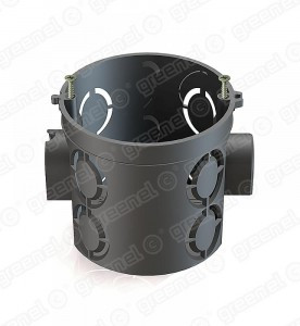 GREENEL Коробка уст. для кирпич. стен с саморезами СУ D68х62мм ЧЕРНАЯ (200шт) GE40011-05