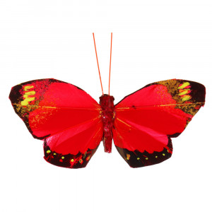 INBLOOM Бабочка декоративная Лесная на прищепке 8см