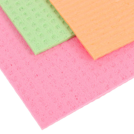 Набор салфеток для уборки тм VETTA, 3 шт., 15х15 см., целлюлоза, 3 цвета