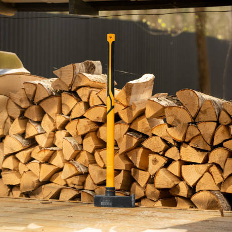 Колун-кувалда 4000 г, кованая, фибергласовая рукоятка c TPR покрытием, 880 мм Denzel