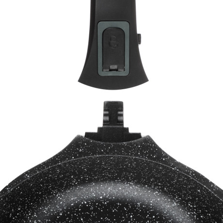 SATOSHI Уран Сковорода литая d24см, антипригарное покрытие Мрамор, индукция, съемная ручка