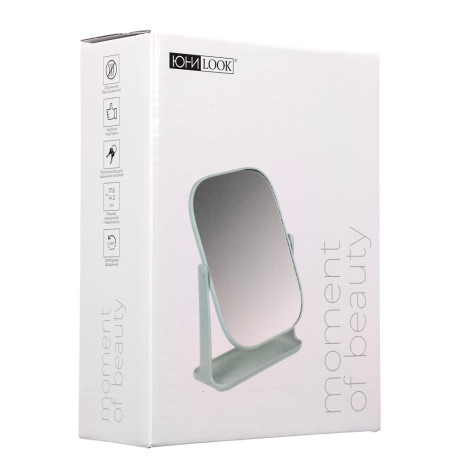 ЮНИLOOK Зеркало настольное, пластик, стекло, 16х21см, 3 цвета