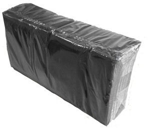 Салфетки 2-сл. 33х33 черные 200 шт./уп 756875