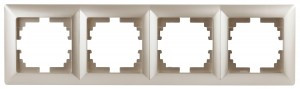 ЭРА Intro Solo Рамка 4 мест. СУ шампань 4-504-04, 5751