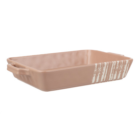 MILLIMI Форма для запекания и сервировки прямоугол.с ручками, керамика, 31х19х5,5см, 1,4л, бежевая