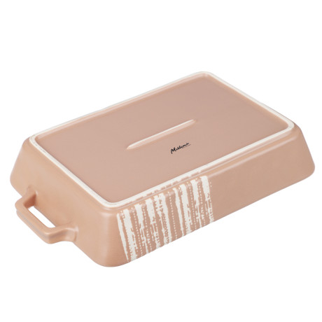 MILLIMI Форма для запекания и сервировки прямоугол.с ручками, керамика, 31х19х5,5см, 1,4л, бежевая