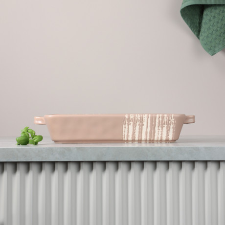 MILLIMI Форма для запекания и сервировки прямоугол.с ручками, керамика, 31х19х5,5см, 1,4л, бежевая