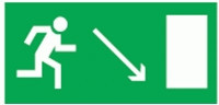Navigator наклейка к эвакуационному выходу направо вниз NL-100x200W-E07 (на стену), 14360