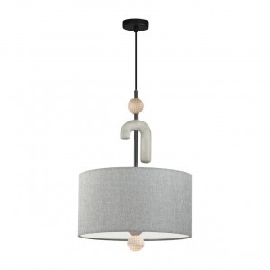 ODEON LIGHT 5410/3 MODERN ODL_EX24 черн матов./серый/мет/полирезин/ткань Подвес E14 3*40W BAGEL