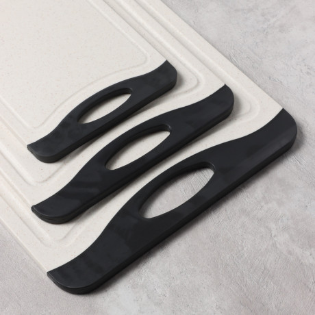 SATOSHI Женева Набор досок разделочных 3шт 36,5х24,5х0,8 см; 29х20х0,8 см; 25х14,5х0,8 см, пластик