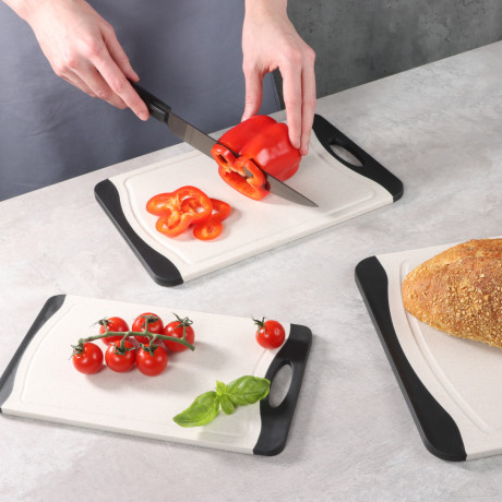 SATOSHI Женева Набор досок разделочных 3шт 36,5х24,5х0,8 см; 29х20х0,8 см; 25х14,5х0,8 см, пластик