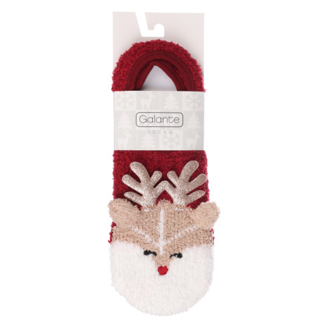 GALANTE Носки-антизаносы новогодние, р.23-25, 100% полиэстер, F05-3
