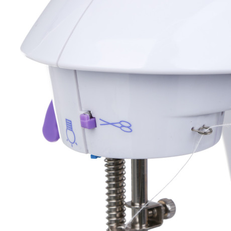 LEBEN Швейная машинка, 6 Вт, полуавтомат, 2 скорости, 4xАА или 220 В, белая, 195х125х200мм