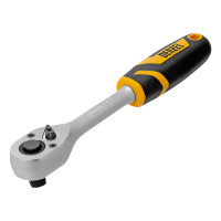 Ключ-трещотка 1/2&quot;, 90 зубьев, с быстрым сбросом, CrV Denzel