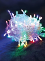 Гирлянда-нить Космос 100LED разноцвет 6,5м (5+1,5) 8реж. прозр. провод KOC_GIR100LED_RGB_7m