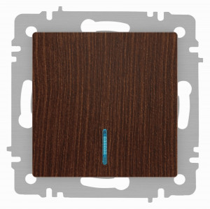ЭРА Intro Accent мех. выкл. СУ 1 кл. (инд.) 10А 250В, венге 6-102-10
