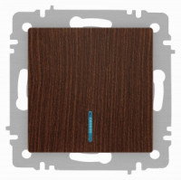 ЭРА Intro Accent мех. выкл. СУ 1 кл. (инд.) 10А 250В, венге 6-102-10