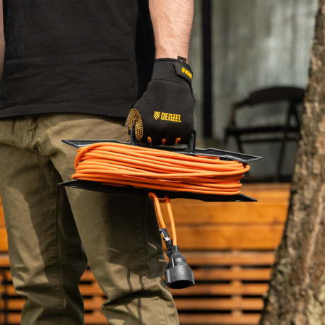 Удлинитель-шнур силовой Garden Series, ПВС, 20м, 1 розетка 3 x 1,5 мм, Denzel