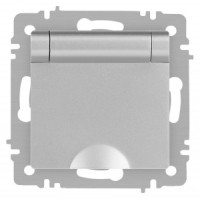 ЭРА Intro Accent мех. роз. СУ 1 мест. (земля, крышка), 16А 250В, алюминий 6-203-03