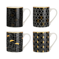 MILLIMI Кружка Калейдоскоп, 370мл, фарфор, 4 дизайна