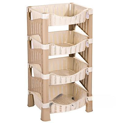 Этажерка 4-х секц. универс.Плетенка Эльфпласт 442 х1