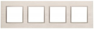 ЭРА 14 Elegance рамка СУ 4 мест.металл, шампань+шамп 14-5204-04 5947
