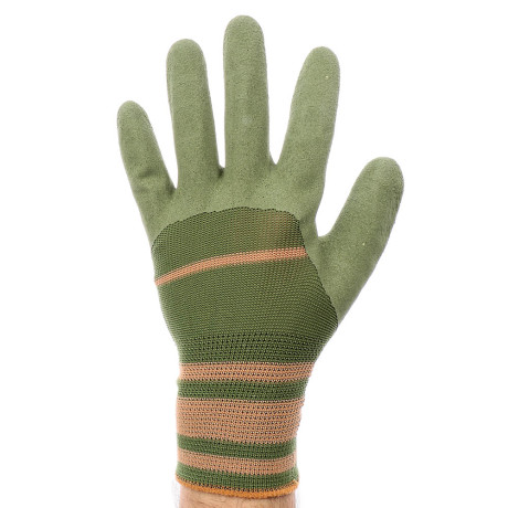 INBLOOM Перчатки садовые с вспененным латексным полуобливом, полиэстер, р.9, 23см, 55г