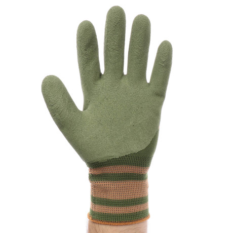 INBLOOM Перчатки садовые с вспененным латексным полуобливом, полиэстер, р.9, 23см, 55г