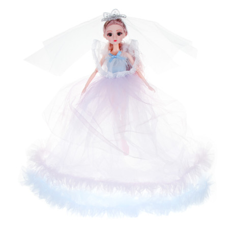 ИГРОЛЕНД Кукла в пышном свадебном наряде, 30см, пластик, полиэстер, 4-8 цветов