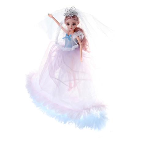 ИГРОЛЕНД Кукла в пышном свадебном наряде, 30см, пластик, полиэстер, 4-8 цветов