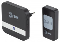 Эра звонок беспроводной C94 , 52 мелод., с кнопкой, 200 м, от сети/A23, черный 6321