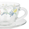 ОСЗ Ботаника Чайная пара Прага (чашка 0,2л, блюдце D-13,2см), стекло