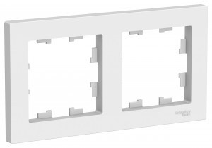 Systeme Electric AtlasDesign рамка СУ 2 мест. бел. Antibact. ATN000102 (30!)